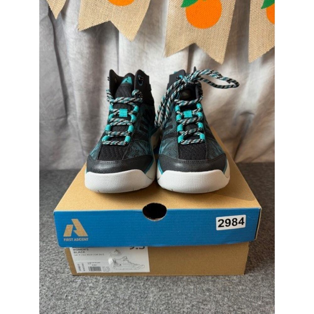 Eddie Bauer Women's High Jinx Mid Hiking Shoes Size 9.5 Black/Green - MSRP $180 - Picture 9 of 9
